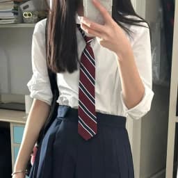 Fashion Red Striped JK Tie College Style Uniform Bow Tie Gentleman Party Dress School Student