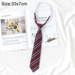 Fashion Red Striped JK Tie College Style Uniform Bow Tie Gentleman Party Dress School Student
