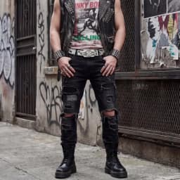 Men's Fashionable Automatic Belt with Rotating Buckle,Graffiti printPUBelt,Luxurious casual belt suitable for jeans and trousers