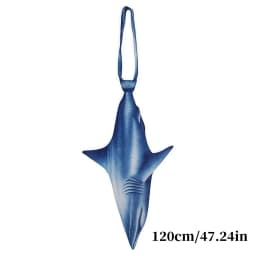 3D Fish Fish-shaped Men's Tie Animal Pattern Lifelike Kitten Necktie Satin Fabric Novelty Creative Neck Tie For Party Wedding