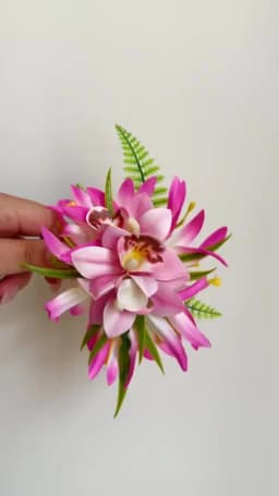 Simulated Orchid Hair Clip Bohemian Beach Resort Side Hair Clip Photo Atmosphere Butterfly Orchid Hair Accessories
