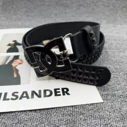 Y2K Luxury Punk Belt for Men and Women - Rivet Design in Black and Silver, High End, Fashionable,and Versatile with Metal Buckle