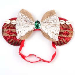 Disney Cartoon Mouse Ears Adjustable Headband For Women Sequin Bows Headwear Birthday Party Princess Cosplay Costume For Adult