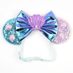 Disney Cartoon Mouse Ears Adjustable Headband For Women Sequin Bows Headwear Birthday Party Princess Cosplay Costume For Adult