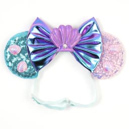 Disney Cartoon Mouse Ears Adjustable Headband For Women Sequin Bows Headwear Birthday Party Princess Cosplay Costume For Adult
