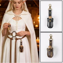Medieval Alchemy Belt Potion Bottle Fantastic Adjustable Glass Vials, Witch Renaissance Renaissance Ren Make Wizard Costume