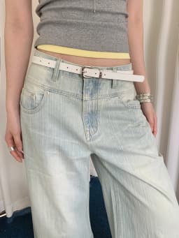 Korean Style Thin WaistBelt For Women Niche Minimalist Belt For Skirts And Jeans Decorative Waist-Cinching Leather Belt
