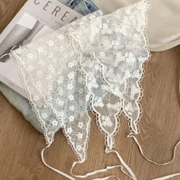 Lace Scarf Multifunctional French Headband Hair Band Triangle Shawl Waist Belt Corset Rustic Spring Style Soft Premium for Women