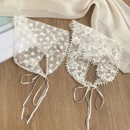 Lace Scarf Multifunctional French Headband Hair Band Triangle Shawl Waist Belt Corset Rustic Spring Style Soft Premium for Women