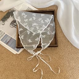 Lace Scarf Multifunctional French Headband Hair Band Triangle Shawl Waist Belt Corset Rustic Spring Style Soft Premium for Women