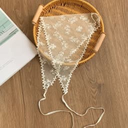 Lace Scarf Multifunctional French Headband Hair Band Triangle Shawl Waist Belt Corset Rustic Spring Style Soft Premium for Women