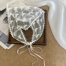 Lace Scarf Multifunctional French Headband Hair Band Triangle Shawl Waist Belt Corset Rustic Spring Style Soft Premium for Women