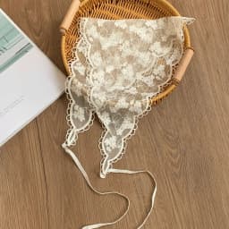 Lace Scarf Multifunctional French Headband Hair Band Triangle Shawl Waist Belt Corset Rustic Spring Style Soft Premium for Women