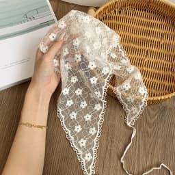 Lace Scarf Multifunctional French Headband Hair Band Triangle Shawl Waist Belt Corset Rustic Spring Style Soft Premium for Women