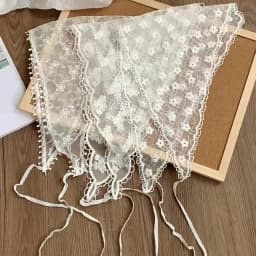 Lace Scarf Multifunctional French Headband Hair Band Triangle Shawl Waist Belt Corset Rustic Spring Style Soft Premium for Women