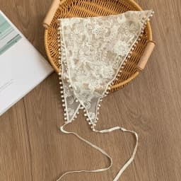 Lace Scarf Multifunctional French Headband Hair Band Triangle Shawl Waist Belt Corset Rustic Spring Style Soft Premium for Women