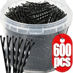 60/600pcs Black Straight Line Hair Clip U-shaped Needle Lady Hairpins Curly Wavy Grips Women Bobby Pins Styling Hair Accessories