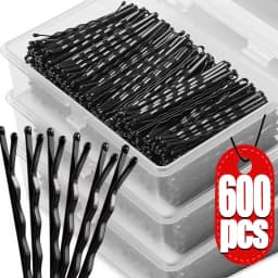 60/600pcs Black Straight Line Hair Clip U-shaped Needle Lady Hairpins Curly Wavy Grips Women Bobby Pins Styling Hair Accessories