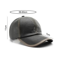 Retro Adjustable Faux Leather Baseball Cap Distressed Casual Washed Leather Dad Hat Sun Hat Women Men