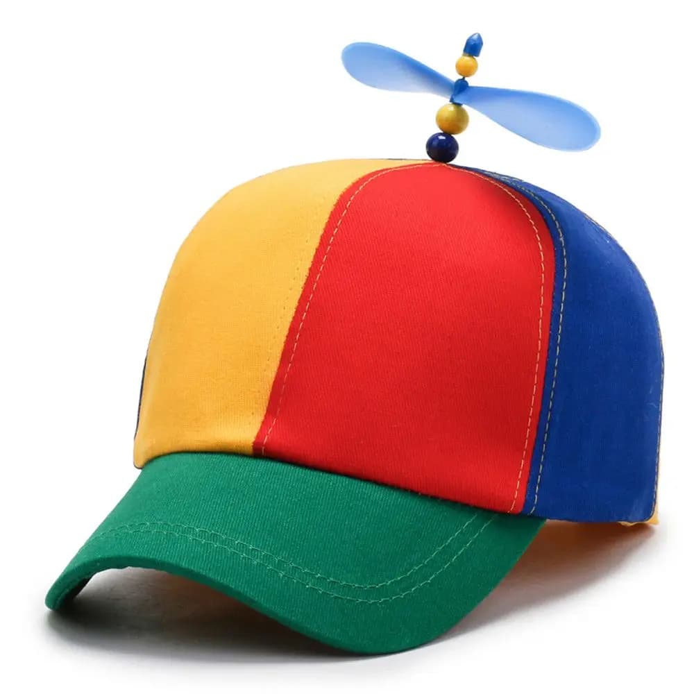 Helicopter Propeller Rainbow Funny Baseball Cap Sun Cap Snapback Hat Adventure Dad Hat