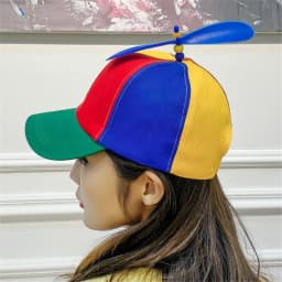 Helicopter Propeller Rainbow Funny Baseball Cap Sun Cap Snapback Hat Adventure Dad Hat