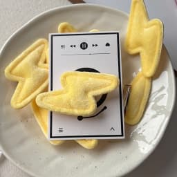 2026 New Trend Yellow Lightning Plush Hair Clip Kawaii Fluffy Thunder Shape Barrettes Hair Accessories For Women Daily Party
