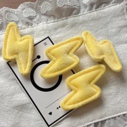 2026 New Trend Yellow Lightning Plush Hair Clip Kawaii Fluffy Thunder Shape Barrettes Hair Accessories For Women Daily Party