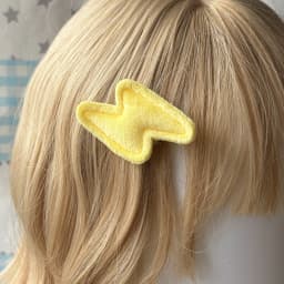 2026 New Trend Yellow Lightning Plush Hair Clip Kawaii Fluffy Thunder Shape Barrettes Hair Accessories For Women Daily Party