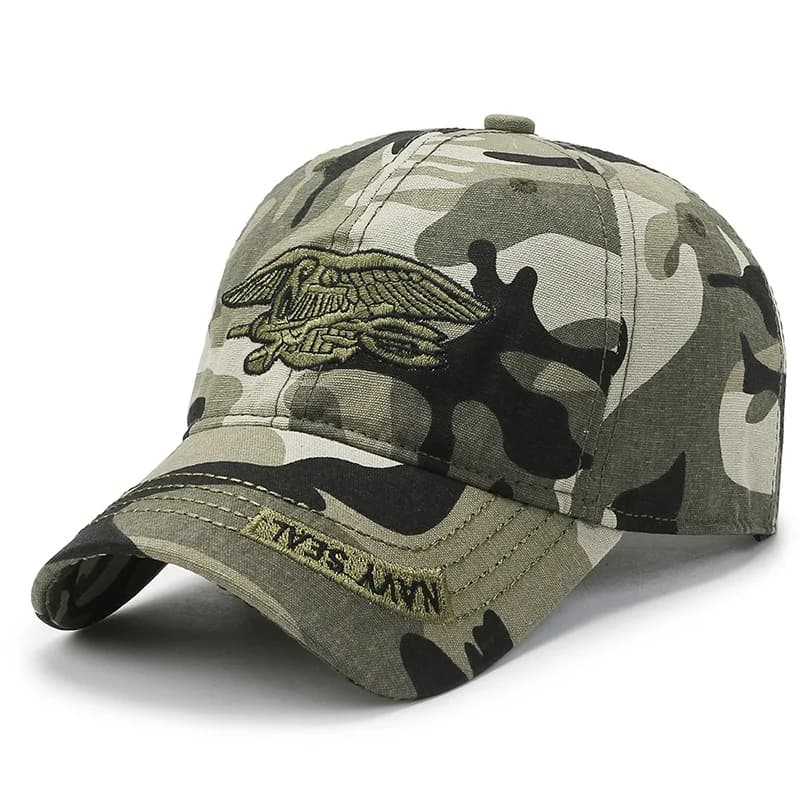 Camouflage Baseball Cap Spring Autumn Outdoor Casual Duckbill Hat Fashion Embroidered Letter Sports Sun Cap
