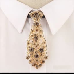 Special Adjustable Rhinestone Tie Short Length Fashion Crystal Neckties Shining Metal Short Tie Wine Party