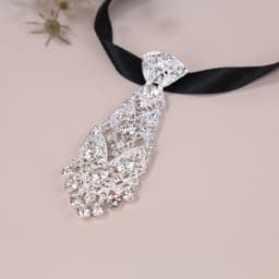 Special Adjustable Rhinestone Tie Short Length Fashion Crystal Neckties Shining Metal Short Tie Wine Party