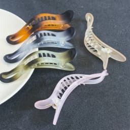 Elegant Strong Hold Acrylic Hair Claw Clips For Women Girls Non-Slip Ponytail Holder Hair Clamps for Updos & Half-Up Hairstyles