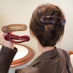 Elegant Strong Hold Acrylic Hair Claw Clips For Women Girls Non-Slip Ponytail Holder Hair Clamps for Updos & Half-Up Hairstyles