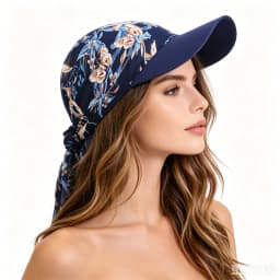 Women Pre-Tied Outdoor Hat sun hat Print Hijab Caps Breathable and lightweight chiffon duck tongue scarf hat Baseball Caps