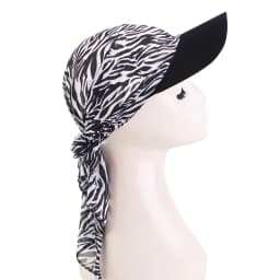 Women Pre-Tied Outdoor Hat sun hat Print Hijab Caps Breathable and lightweight chiffon duck tongue scarf hat Baseball Caps