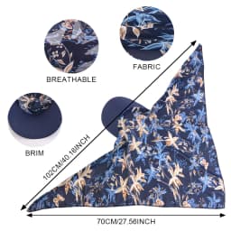 Women Pre-Tied Outdoor Hat sun hat Print Hijab Caps Breathable and lightweight chiffon duck tongue scarf hat Baseball Caps