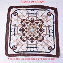 90*90cm Women Square Silk Scarf Luxury Brand Bandana Large Hijab Shawl Neckerchief Print Headband Female Foulard Wraps Scarves