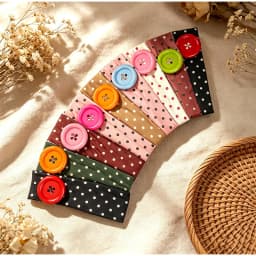 Dopamine Large Button Wave Dot Elasticity Headband Fashion INS Style Elastic Headband Sports Fitness Sweat-absorbent Hairband