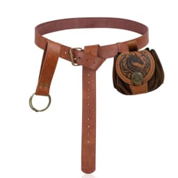 3PCS/1PCS MedievalCosplayLeather Belt Copper Coin Waist Bag Renaissance Dress Steam Belt Role Playing Halloween Belt Set Cosplay