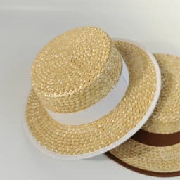 Classic French Straw Boater Hat wheat Women Men Flat Top Sun Cap Summer Beach Vacation Breathable Elegant Ribbon Band Panama Hat