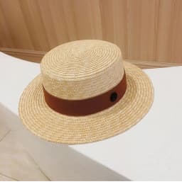 Classic French Straw Boater Hat wheat Women Men Flat Top Sun Cap Summer Beach Vacation Breathable Elegant Ribbon Band Panama Hat