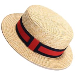 Classic French Straw Boater Hat wheat Women Men Flat Top Sun Cap Summer Beach Vacation Breathable Elegant Ribbon Band Panama Hat