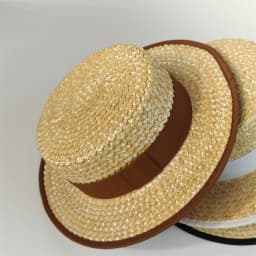 Classic French Straw Boater Hat wheat Women Men Flat Top Sun Cap Summer Beach Vacation Breathable Elegant Ribbon Band Panama Hat