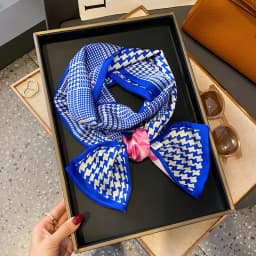 New Women Silk Feel Printed Design Scarf Shawl Fashion Luxury Long Narrow Small Silk Scarves Ladies Headband Headscarve