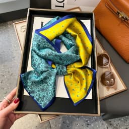 New Women Silk Feel Printed Design Scarf Shawl Fashion Luxury Long Narrow Small Silk Scarves Ladies Headband Headscarve
