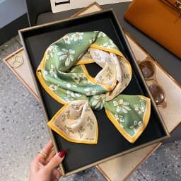 New Women Silk Feel Printed Design Scarf Shawl Fashion Luxury Long Narrow Small Silk Scarves Ladies Headband Headscarve