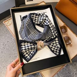 New Women Silk Feel Printed Design Scarf Shawl Fashion Luxury Long Narrow Small Silk Scarves Ladies Headband Headscarve
