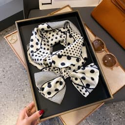 New Women Silk Feel Printed Design Scarf Shawl Fashion Luxury Long Narrow Small Silk Scarves Ladies Headband Headscarve