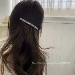 Short hair awkward transition hairpin ~ South Korea France retro one word clip spring clip, ponytail clip French half clip