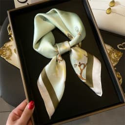 Luxury Brand Silk Square Scarf Women Satin Shawls Neckerchief Casual Beach Scarves Bandana Hair Tie Hjiab Foulard